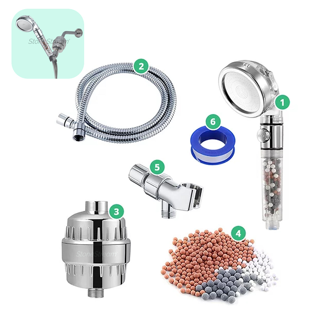 Harde waterfiltrasiekit + muuradapter