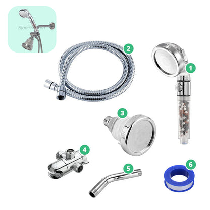 Hoë druk Handheld Shower Head + Wall Douchhead Combo